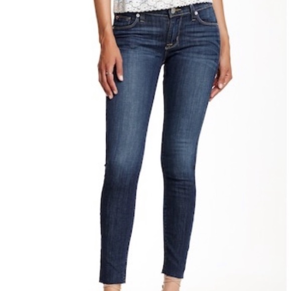 Hudson Jeans Denim - Hudson Krista Ankle Super Skinny Raw Hem Jeans